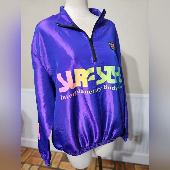 VTG 90s Surf Style Iridescent Retro Amazing Jacket Large - Picture 1 of 6